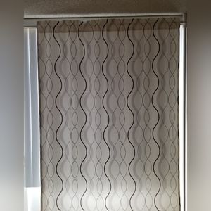 Curtains - white with black and grey